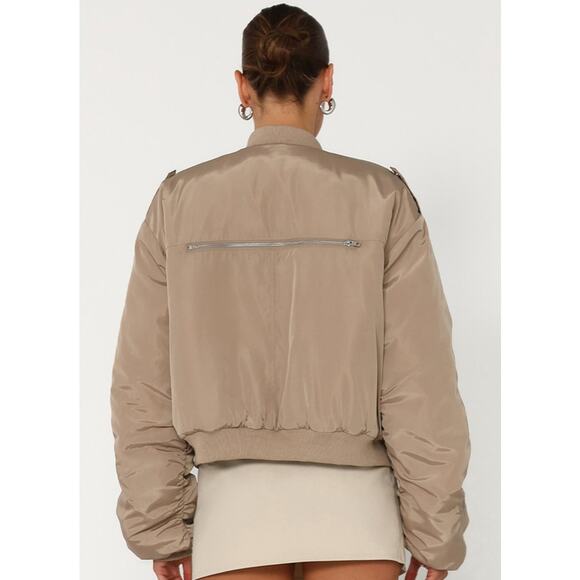 BY.DYLN Kai Bomber Jacket in Mushroom. Size M. - Picture 2 of 10